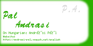 pal andrasi business card